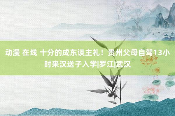 动漫 在线 十分的成东谈主礼！贵州父母自驾13小时来汉送子入学|罗江|武汉