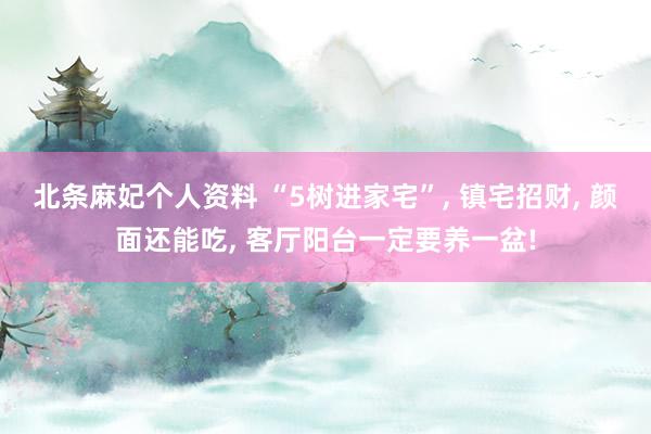 北条麻妃个人资料 “5树进家宅”， 镇宅招财， 颜面还能吃， 客厅阳台一定要养一盆!